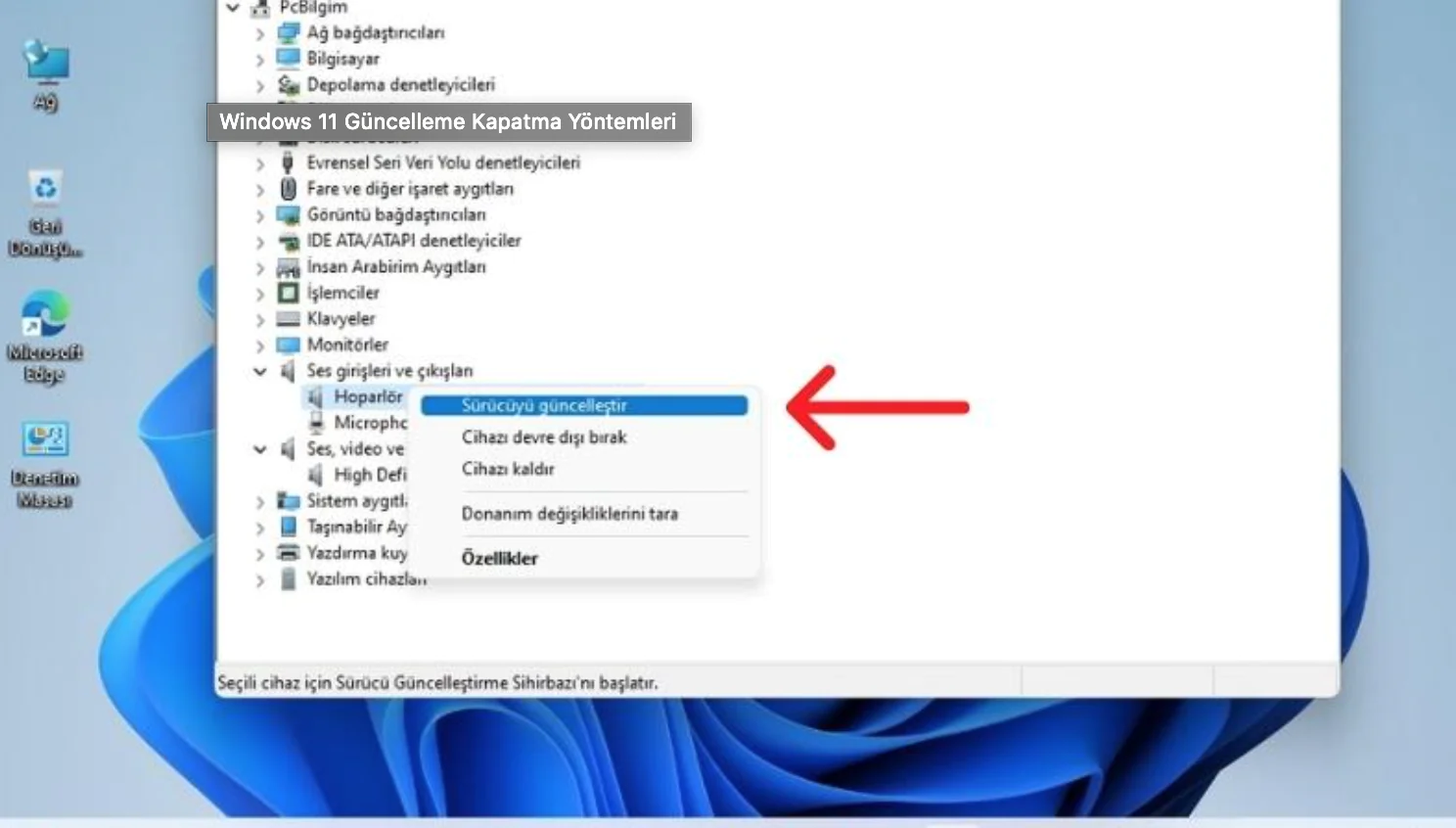 Windows 11 Ses Kesilme Sorunu
