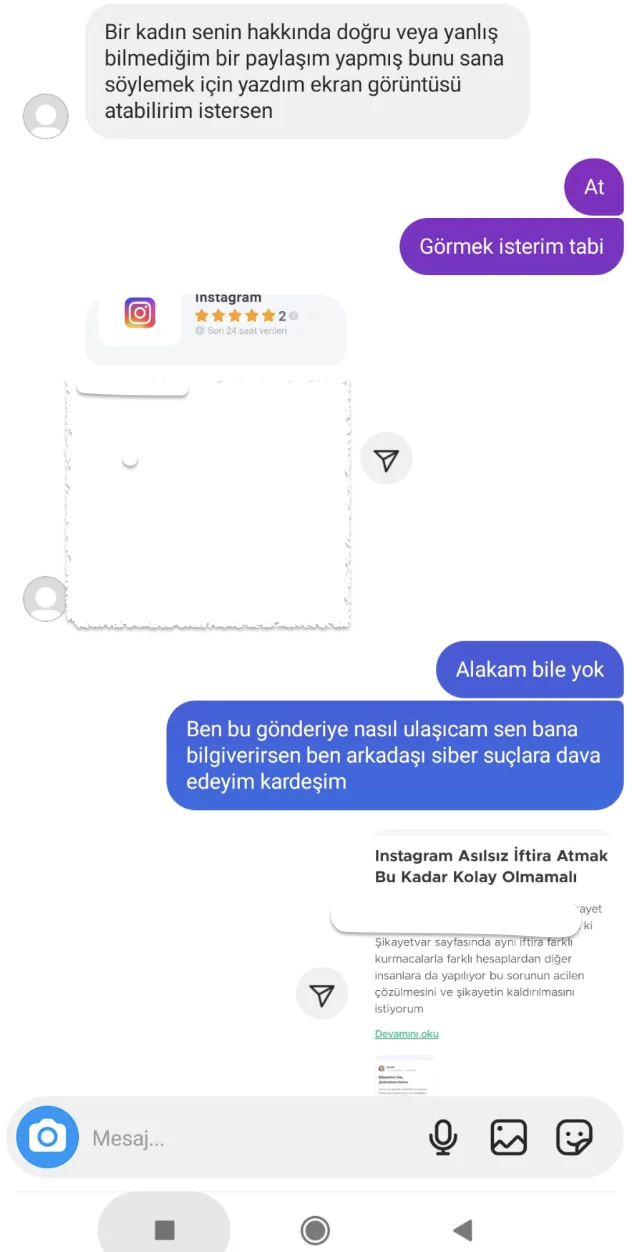 Instagram Sahte Şikayet Var Mesaj Sorunu