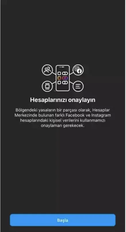 Instagram ve Facebook Hesabınızı Onaylayın Mesajı Sorunu
