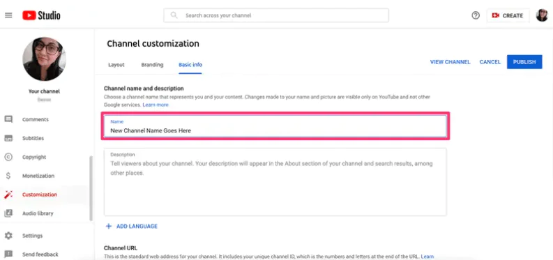 YouTube Kanal Adını Değiştirme
