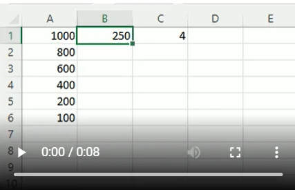 Microsoft Excel'de Sayılar Nasıl Bölünür