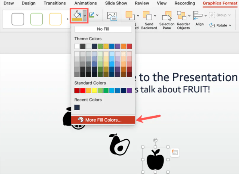 Mac'te PowerPoint'te Damlalığı kullanma