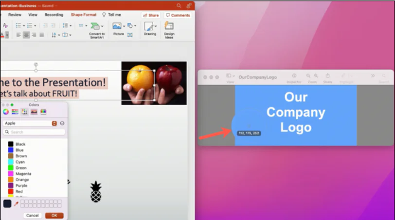 Mac'te PowerPoint'te Damlalığı kullanma