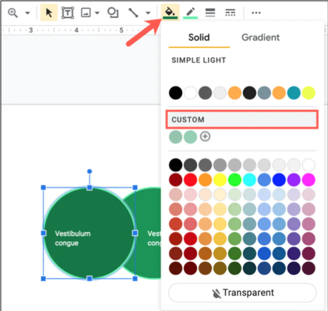 Google Slaytlarda Venn Şeması Oluşturma