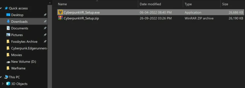 VR'de Cyberpunk 2077 nasıl kurulur