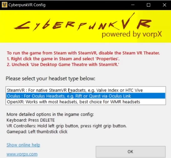Cyberpunk 2077 VR modları