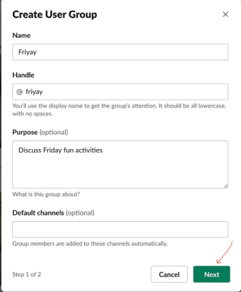 Slackte Kullanıcı Grubu ne işe yarar