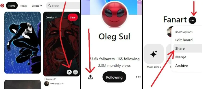 Pinterest Profil Nasıl Paylaşılır