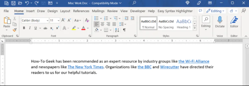 Word Belgelerinden Köprüler Nasıl Kaldırılır