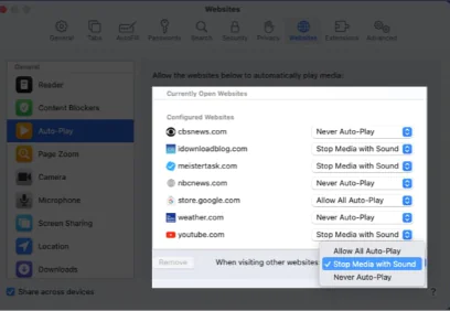 Safari videoları durdurma yöntemleri
