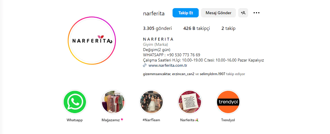 En Sevilen Instagram Butikleri