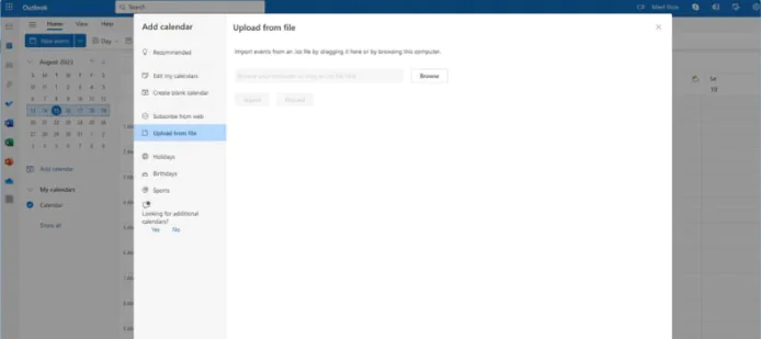 iCalendar'ı (.ics) Outlook'ta İçe Aktarma Nasıl Yapılır