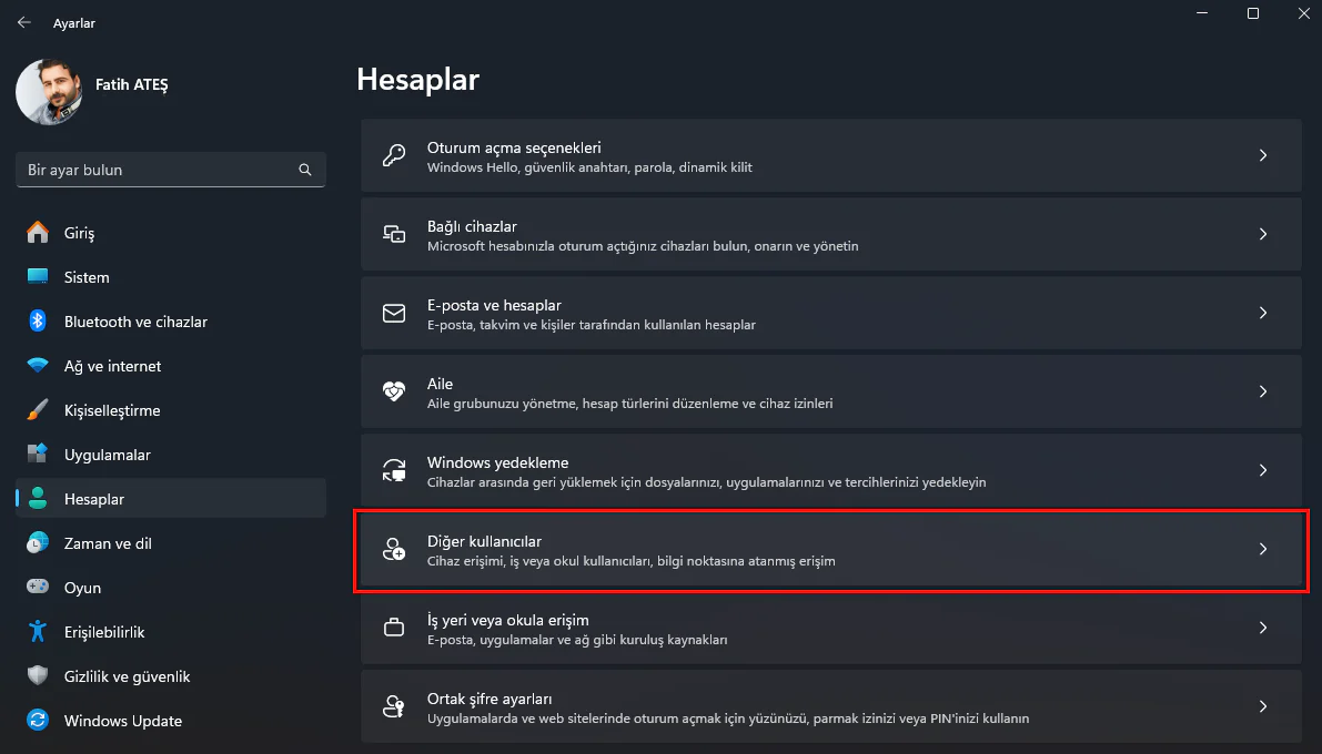Windows 11 Yerel Hesap Oluşturma