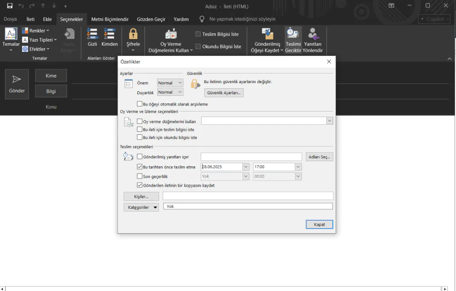 Outlook Uygulamasında E Posta Nasıl Planlanır