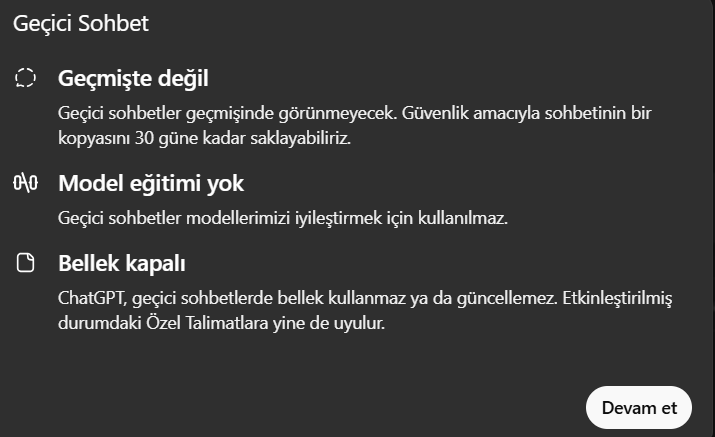ChatGPT de Bellek Depolama Alanı Nasıl Boşaltılır Adımlar