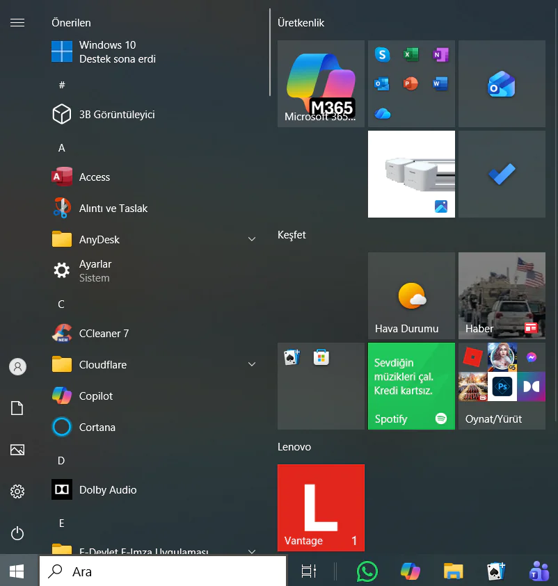 Windows 11 Görev Çubuğuna Ayırıcı Ekleme