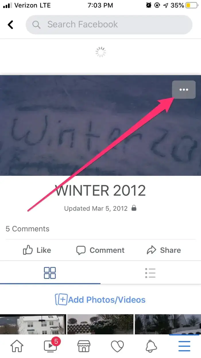 Facebook Fotoğraf Albümü Silme