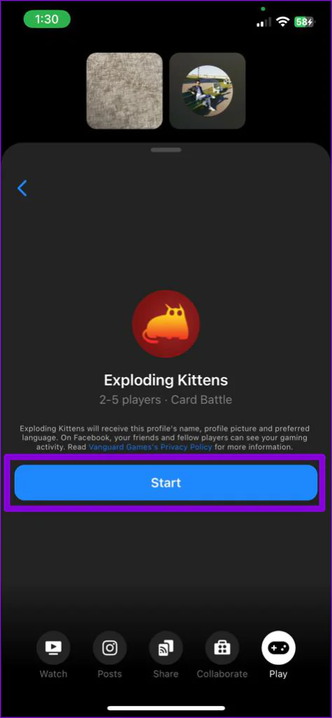 Facebook Messenger Oyun Oynama