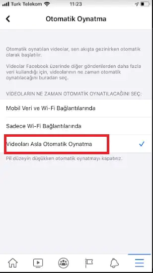 Facebook Otomatik Video Oynatma Nasıl Kapatılır