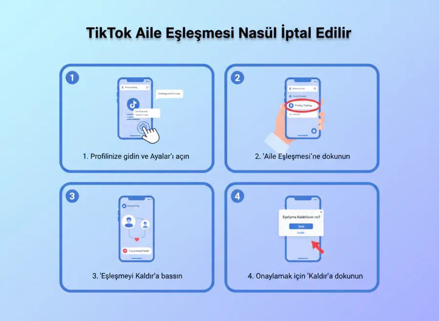TikTok Aile Eşleşmesi Nasıl Kaldırılır