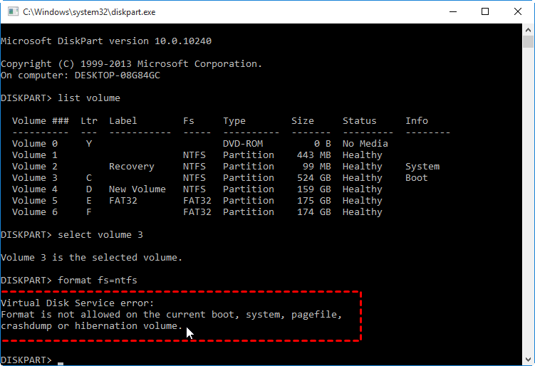 Format sonrası boot işleminin gerçekleşmemesi durumunda görülen hata mesajı.