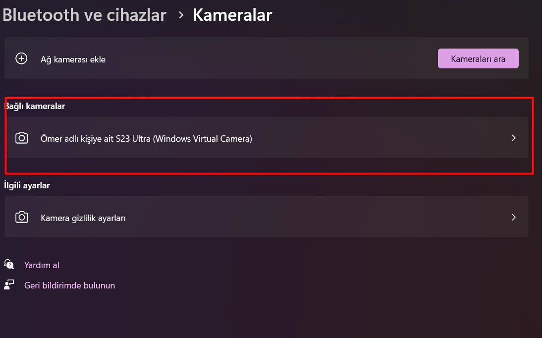 Samsung Telefonu Web Kamerası Olarak Kullanma