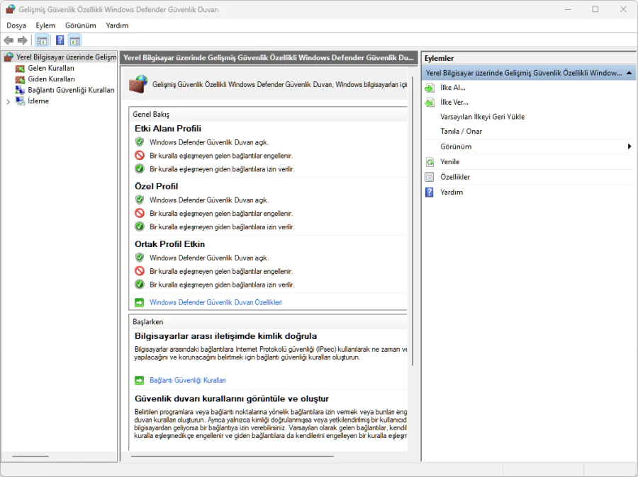 Bir Programın İnternet Bağlantısını Engelleme