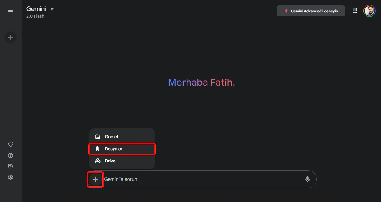 Gemini Ücretsiz Belge Yükleme Nasıl Çalışır?