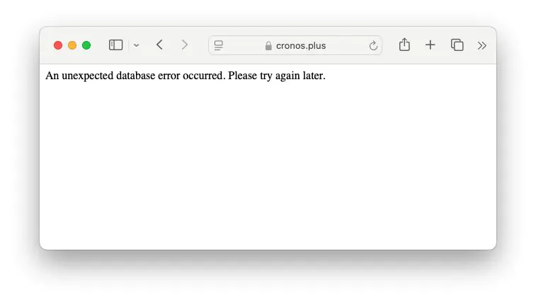 Google beklenmeyen bir veri tabanı hatası