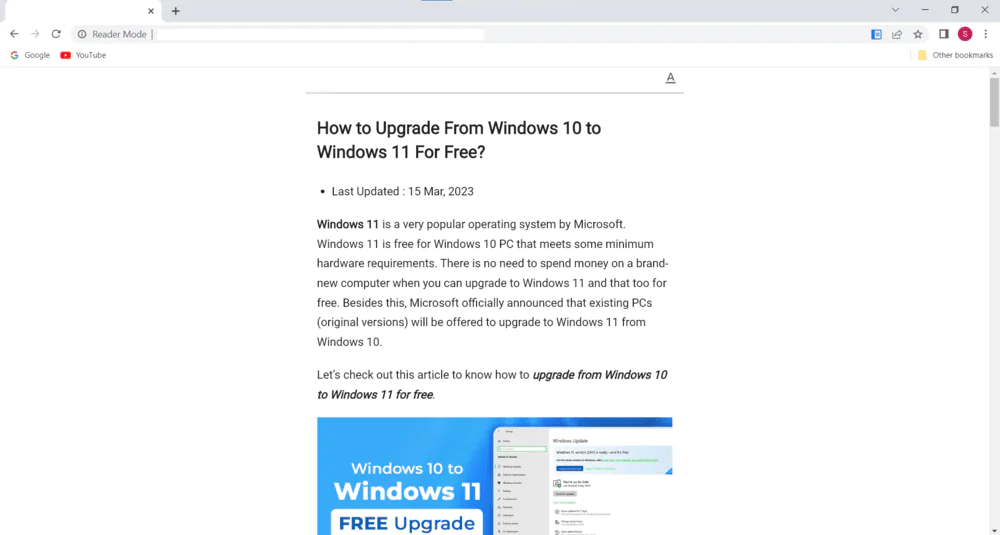 Google Chrome Okuyucu Modu Nasıl Kullanılır