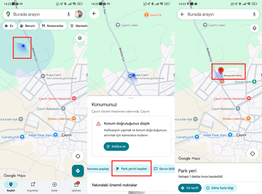 Araç Yerini Telefondan Görme