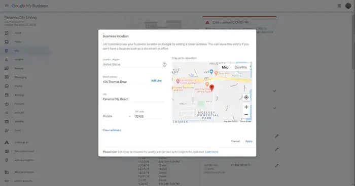 Google My Business ile Google Haritalar'da İşletme Adresi Değiştirme