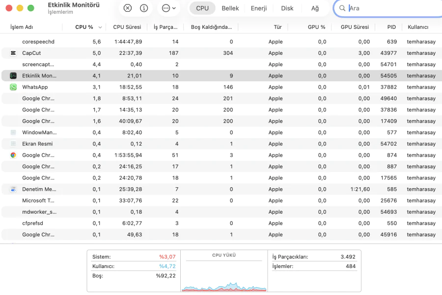 Mac'im Neden Yavaş Çalışıyor