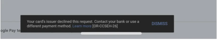 OR-CCSEH-26 Hata Kodu Adımları 