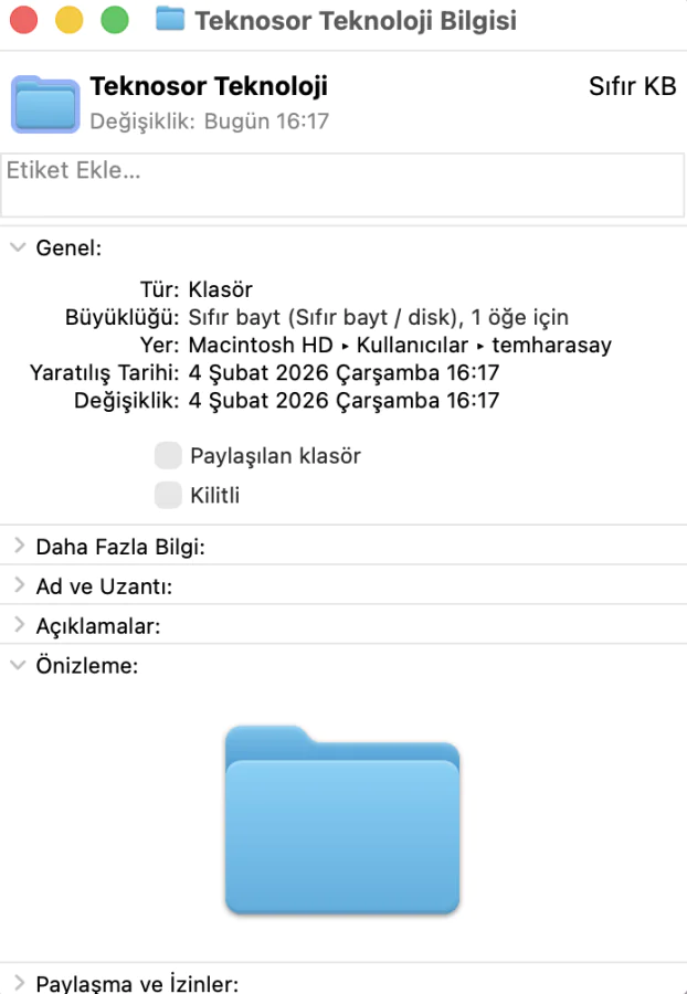 Mac'te Klasör Rengini Değiştirme