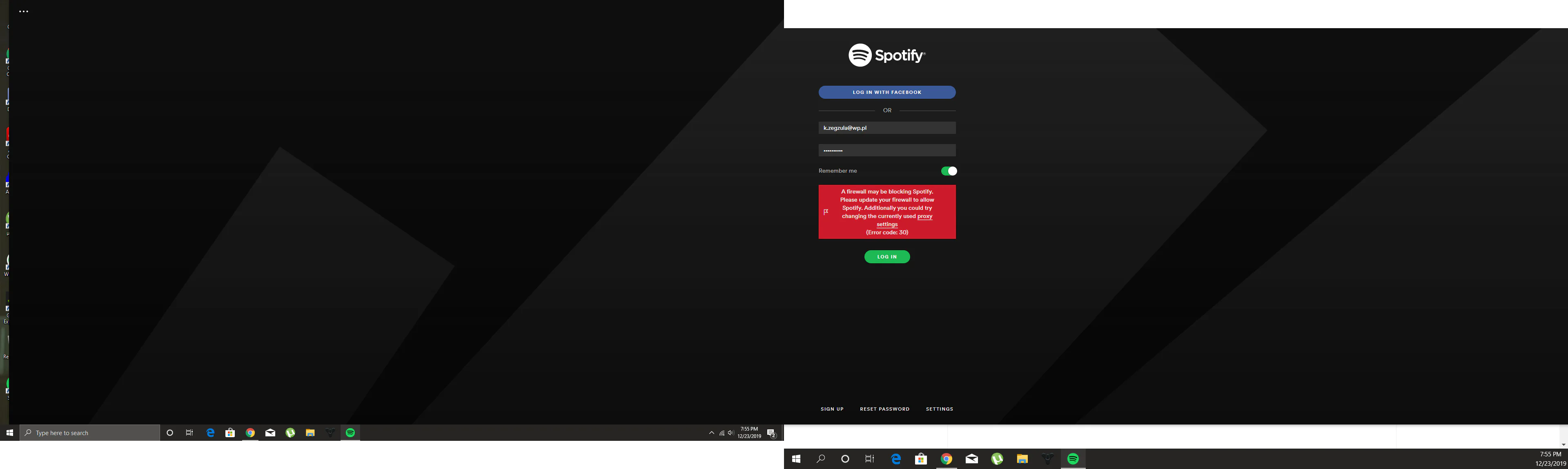 Spotify'ın güvenlik duvarı tarafından engellenmesini önlemek için ayarların kontrol edilmesi.
