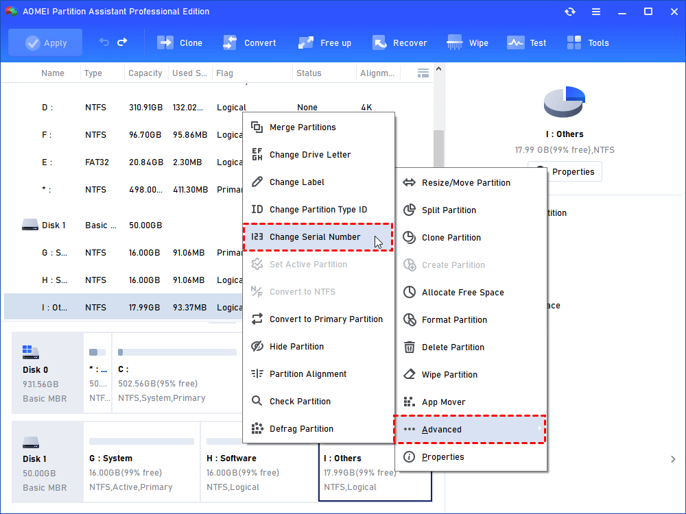 HDD seri numarası ve Volume ID değiştirme işleminin yapıldığı bir bilgisayar ekranı