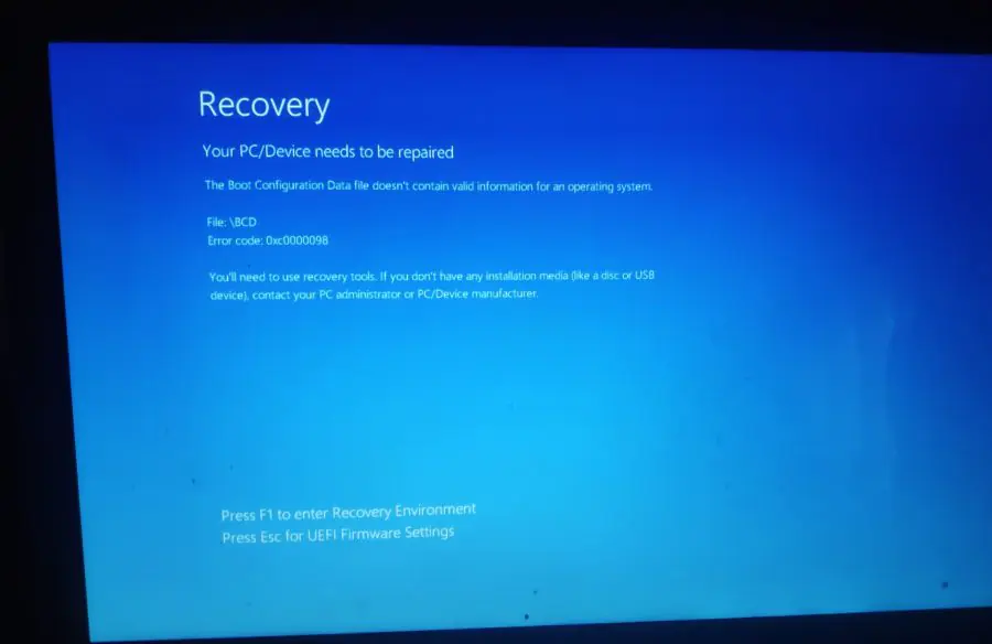 Windows Aygıtınızın Onarılması Gerekiyor Hatası