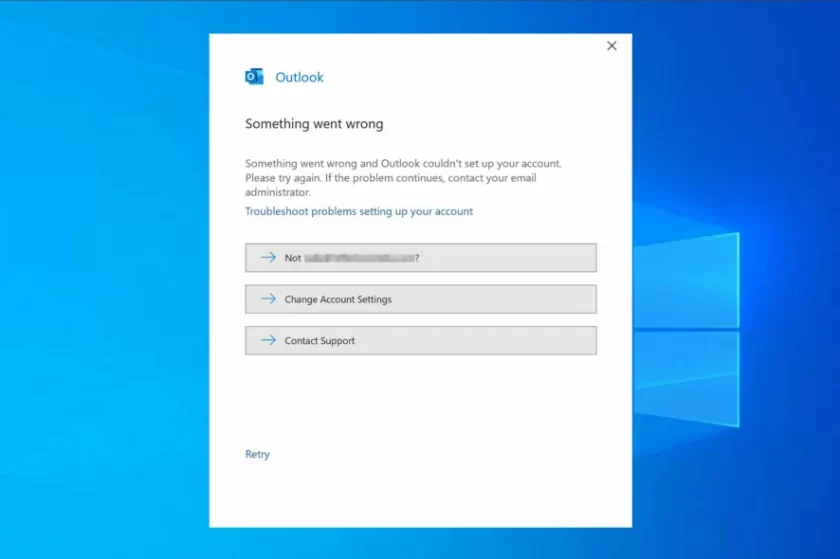Hotmail web sitesine erişimde sorun yaşayan bir kullanıcıya dair görsel.