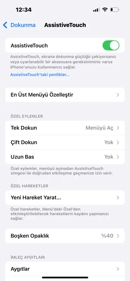 iPhone de AssistiveTouch Nasıl Kullanılır?