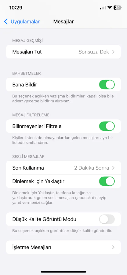 iOS 18.5 SMS Engelleme