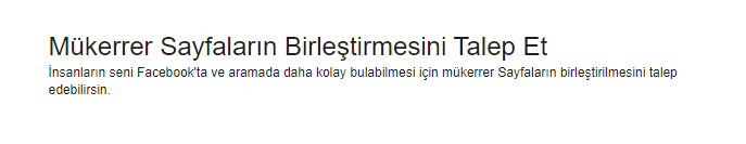 Facebook sayfa birleştirme markalar için önemli bir işlemdir