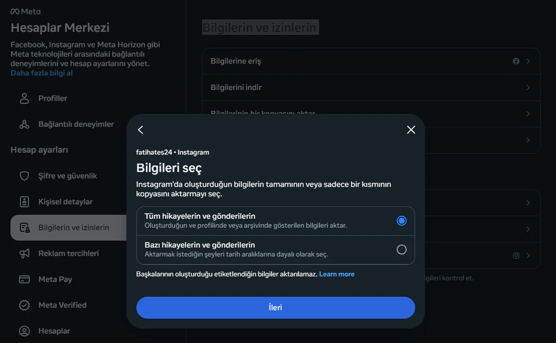 Tüm Instagram Hikayeleri ve Fotoğraflarını İndirme