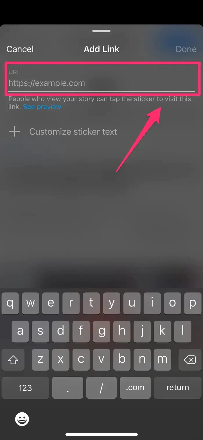 Instagram Hikayesine Bağlantı Ekleme ve Özelleştirme