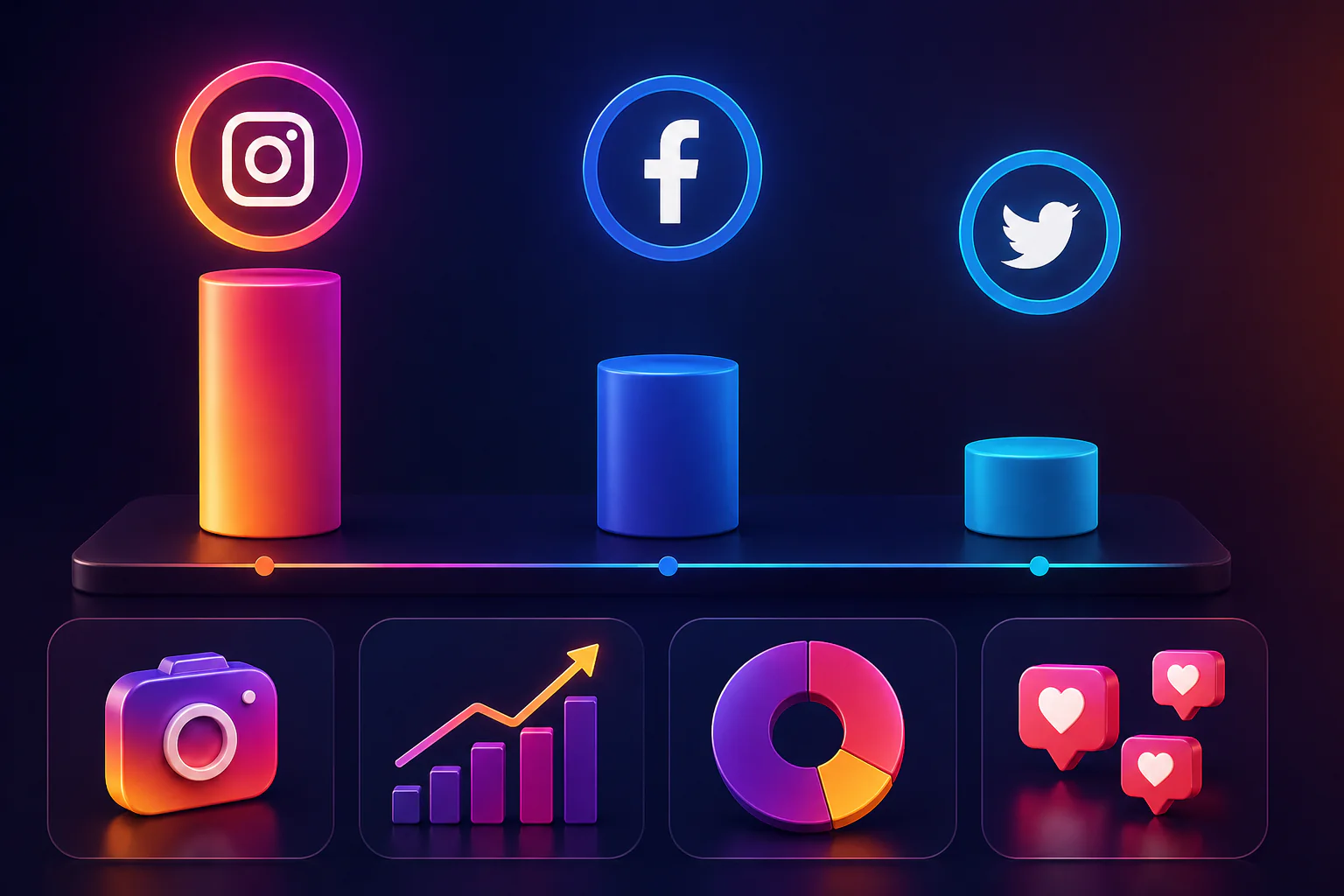 Instagram İstatistikleri işletme hesaplarının büyümesini ve kullanıcı etkileşimini gösteren görsel