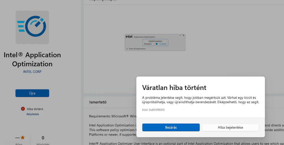 Intel Apo Açılmıyor Sorunu