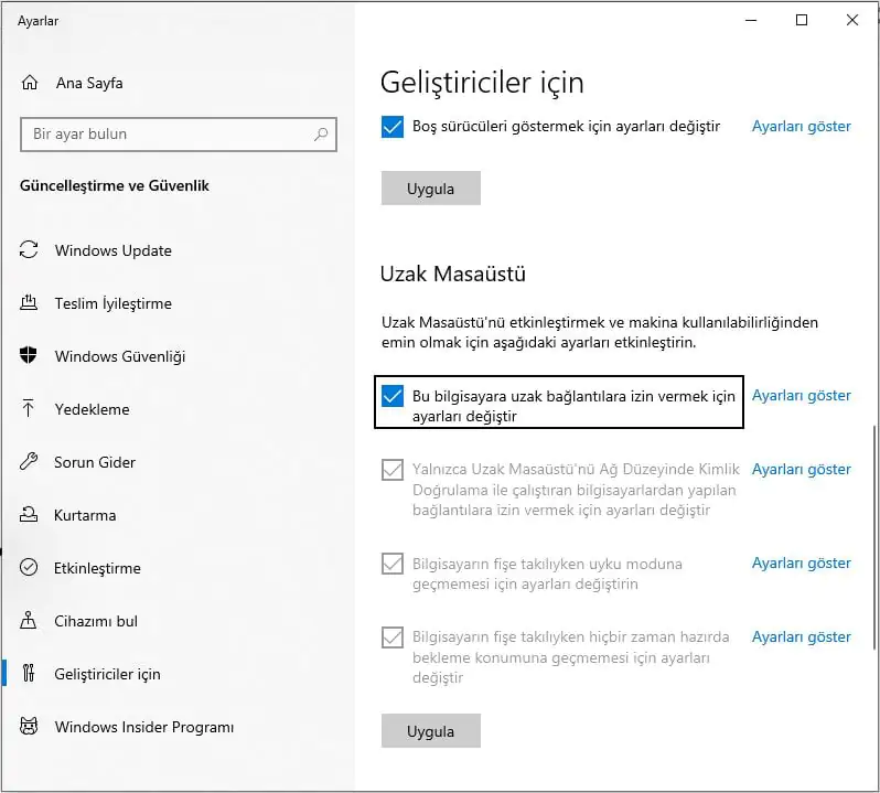 İş Yerindeki Bilgisayara Evden Erişmek 02