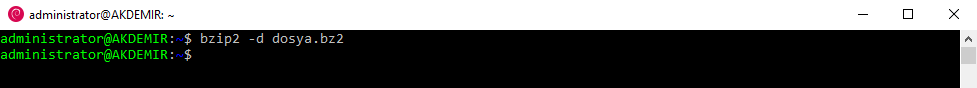 Linux ta Dosyaları bzip2 ile Sıkıştırma