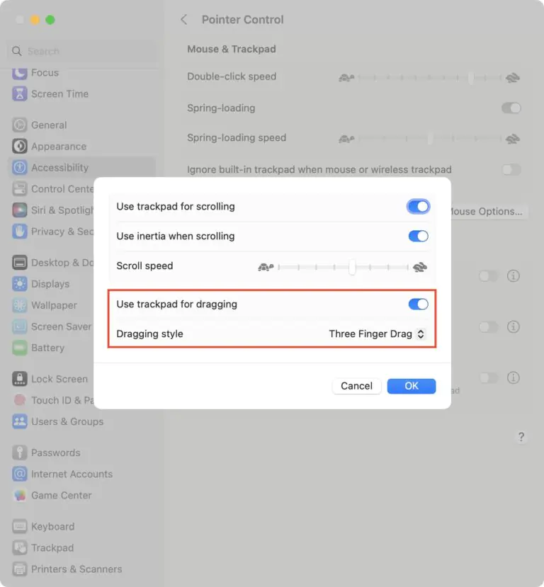 MacBook 3 Parmak Etkinleştirme