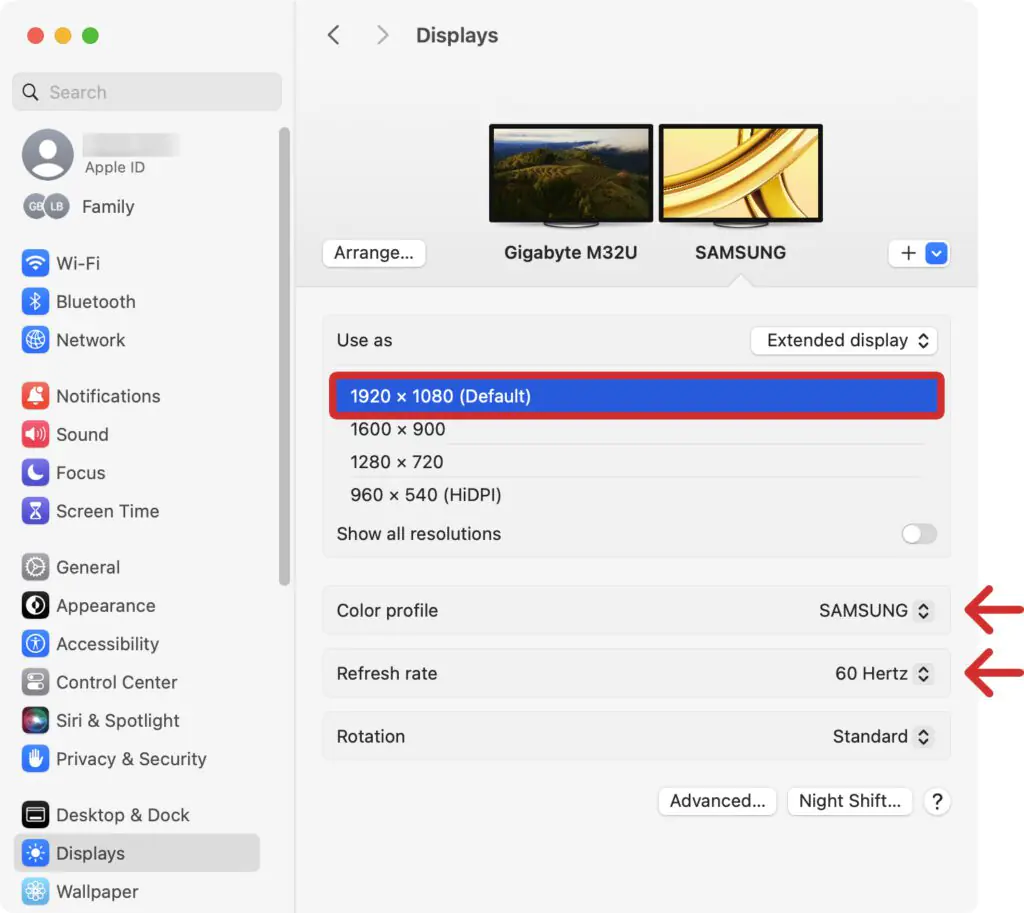 MacBook 'u Akıllı TV 'ye Kablosuz Bağlama Çözünürlük